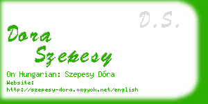 dora szepesy business card